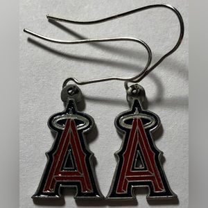 Los Angeles Angels Enameled Logo Earrings Official MLB